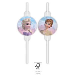 Słomki papierowe Disney Frozen II Wind Spirit, 4 sztuki, z Elsą i Anną - Narzędzie paska