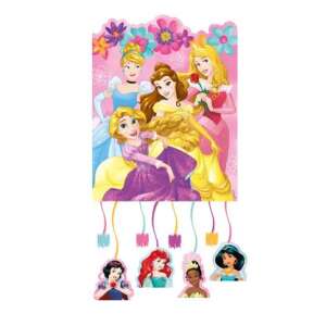 Pinata Disney Princess cu Cenusareasa, Belle, Aurora, Rapunzel, Alba ca Zapada, Ariel, Tiana si Jasmine - Accesorii pentru petrecere
