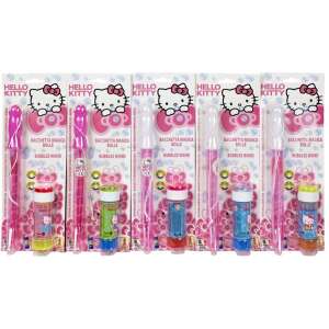 Hello Kitty bubble wand with bubble solution, 27 cm long, pink - Bubble Blower