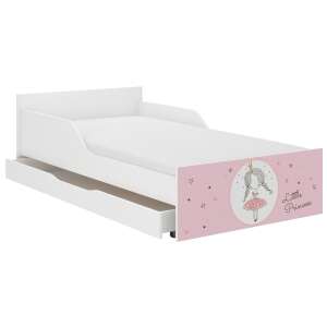 Pat PUFI Little Princess cu sertar, alb, 160x80 cm - Nonbrand Paturi pentru tineri