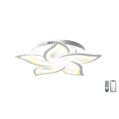 Lucero Esteban 72W-os fehér LED mennyezeti lámpa távirányítóval és mobil applikációval vezérelhető, 60 cm átmérőjű