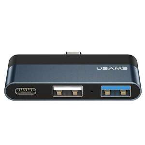 USAMS Adapter HUB USB 2.0/USB 3.0/USB-C szürke 74468296 