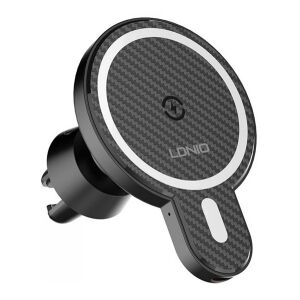LDNIO MA20 MagSafe kompatibilis autós tartó vezeték nélküli töltéssel, szellőzőrácsra rögzíthető - LDNIO