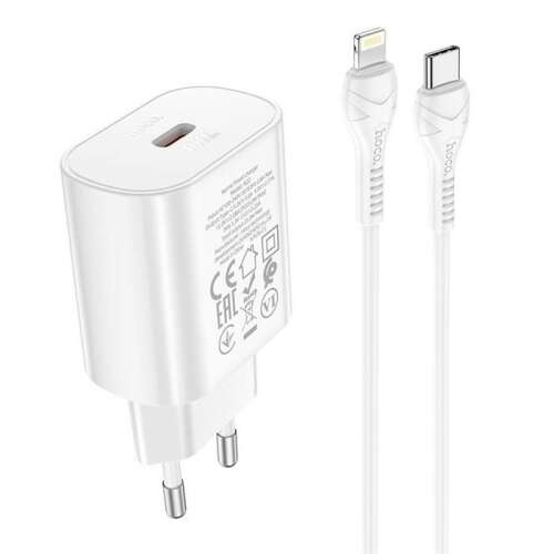 Hoco Jetta N22 25W ładowarka sieciowa USB-C z kablem Lightning, biała