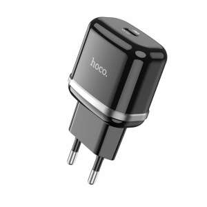 Hoco Victorious N24 20W USB-C gyors töltő, fekete - Hoco