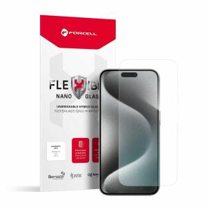 Forcell Flexible Nano Glass Displayschutzfolie für iPhone 15 Pro Max, unverpackt - Forcell