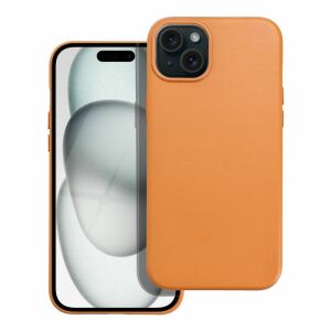 EcoCase iPhone 15 Plus orange eco-leather MagSafe case - Phone Case