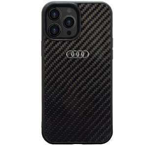 Audi Carbon Fiber iPhone 14 Pro Case, black, hard case, protective, slim, lightweight, durable, scratch resistant, shockproof - Phone Case
