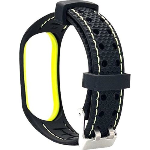 Xiaomi Mi Band 7 Szilikon Óraszíj - Sport - Fekete/Lime