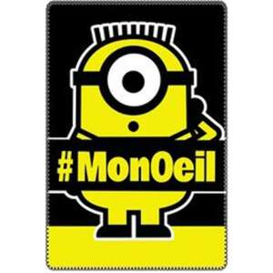Minions Monoeil fleece blanket, 100x150cm, black and yellow, with a minion design - Blanket