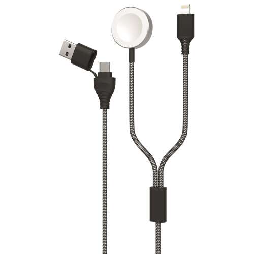 2GO 797385 USB A - USB C és MagSafe 1 töltőkábel, 1,8m, szürke