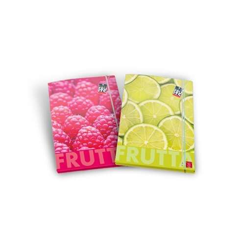 Pigna Fruit A4 gumis mappa, 2 db-os csomag, málna és lime mintával - Pigna