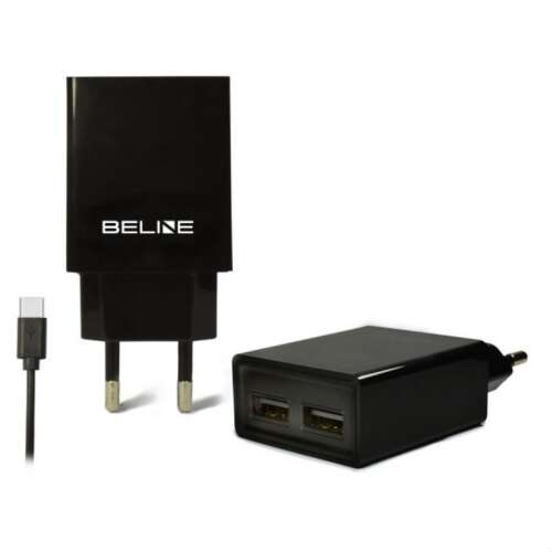 BELINE Duális USB + USB-C Töltő - 2A 96644954 - Telefontöltő