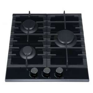 MPM MPM-45-GMH-16 45cm 3 burner black gas hob - Cooktop and Stove