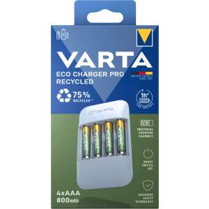 Varta Eco 4x AA/AAA NiMH Akkumulátor töltő + 4db elem (4x AAA - 800mAh) 74498146 