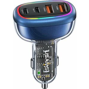 Încărcător auto USAMS 120W cu 4 porturi, 2 USB-A și 2 USB-C - Incarcatoare auto