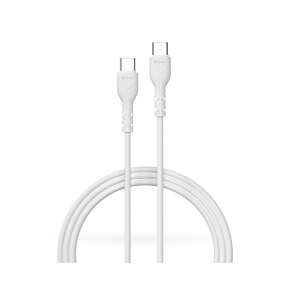 Cablu Devia Kintone Series Type-C la Type-C, 1 metru, alb, cablu de încărcare și date USB-C - Cabluri de date