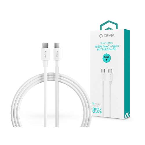 Devia Smart Series USB-C to USB-C Fast Charging Cable, 60W, 2m, White