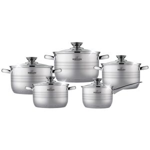 Set de vase de gătit Inox Bohmann 10 piese, INDUCȚIE