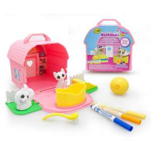 Zestaw Crayola Washimals z 2 zmywalnymi zwierzętami, markerami i domem do zabawy - Crayola