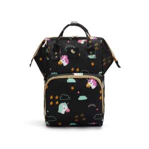Bebumi anyáknak szánt táska, A modell, többfunkciós, fekete 74541261 Pelenkázó táskák