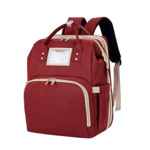 Multifunkcionális hátizsák anyukáknak Bebumi, F modell, kihúzható, vízálló, piros 74541434 Pelenkázó táskák