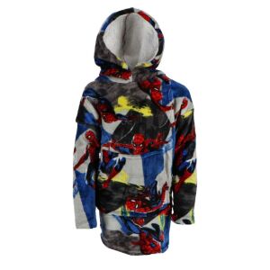 Spiderman Plüsch Decke Poncho für Kinder 7-14 Jahre, Vorderansicht - Decken