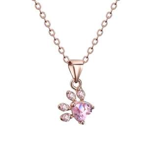 JOYME rose gold nyaklánc tappancs formájú pink kristály dísszel, 44 cm 81630538 