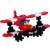 Plus-Plus blocuri de construcție model de avion, biplan roșu și alb