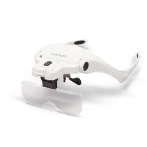 Handy лупа за глава с LED осветление, бяла - Handy