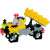 Plus-Plus Roadwork igračka za gradnju, žuti kamion s kiperom izgrađen od plastičnih blokova