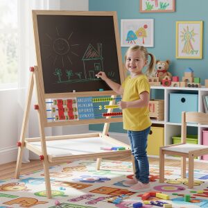 Pepita Multifunctional Reversible Drawing Board with Abacus and Stand