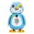 Interaktívna hračka Silverlit Rescue Penguin, modrý tučniak s špinavými škvrnami, pohľad spredu