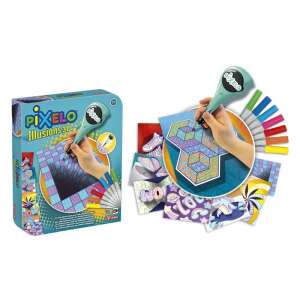 Pixelo Illusions 3D drawing set with pen, markers, and templates, create 3D art - Creative Toy