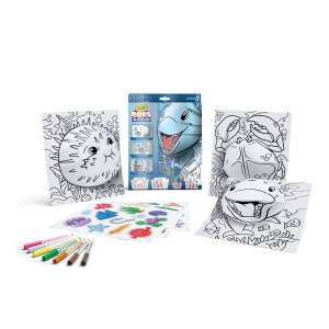 Sada aktivít Crayola POPs 3D - Vodný svet, 3D sada na vyfarbovanie a lepenie pre deti, obsahuje fixky, omaľovánky, nálepky a lepidlo