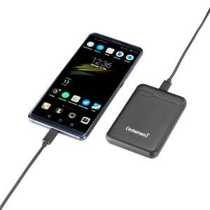 Czarna powerbanka Intenso XS5000 ładująca smartfon kablem USB-C - Zewnętrzna bateria i powerbank