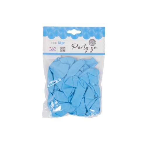 Party Go Világoskék Latex Lufik - 50 db - 25 cm