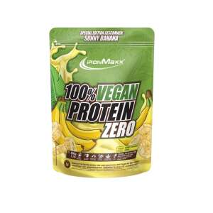 IronMaxx 100% Vegán Protein Zero, 500g, Napos Banán Íz, Vegán Fehérjepor, Cukormentes, Magas Fehérjetartalmú, Kenderfehérjével, Németországban Tervezett - Fehérje