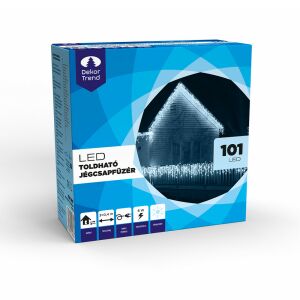 DekorTrend LED Jégcsapfüzér - 101 LED - 3m - Hideg Fehér