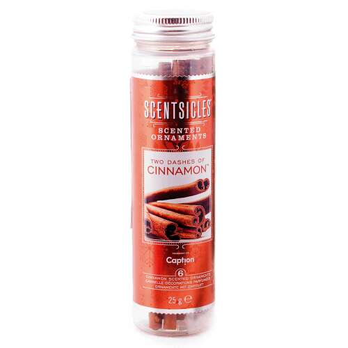 Scenticides fahéj illatú karácsonyi díszek, 6 dísz és horog, 0.9 oz (25 g)