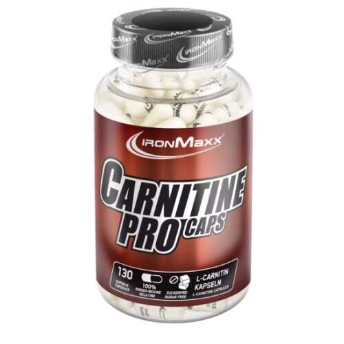 IronMaxx Carnitine Pro Caps 130 kapszula, L-karnitin kiegészítő fogyáshoz és energiához