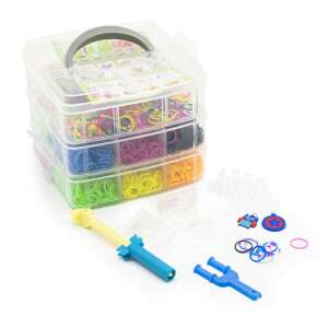 Kreatív Gumikarkötő Készítő Szett - Színes Gumikkal és Eszközökkel