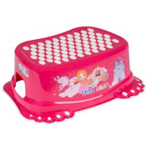 Scaun de treaptă Tega Baby Little Princess roz, suprafață antiderapantă, design de prințesă - Baie și îngrijire pentru bebeluși