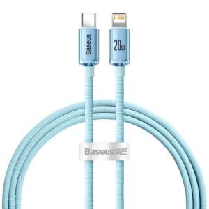 Baseus Crystal Shine Series USB-C to Lightning cable, 20W fast charging, 1.2m, blue - Baseus Lightning Cable