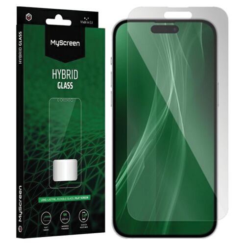 MyScreen Protector Hybrid Glass iPhone 15/15 Pro csomagolással - MyScreen