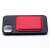 Red Leather MagSafe Wallet attached to black iPhone case