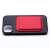 Red Leather MagSafe Wallet attached to black iPhone case