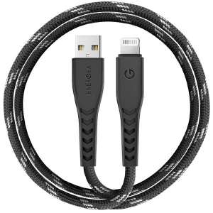 ENERGEA Nyloflex USB - Lightning töltőkábel, fekete, 1.5m - Energea