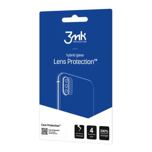 3MK Lens Protection kameravédő üveg, 4 db, hibrid üveg, ultravékony, karcálló, 200%-kal erősebb - Kijelzővédő fólia