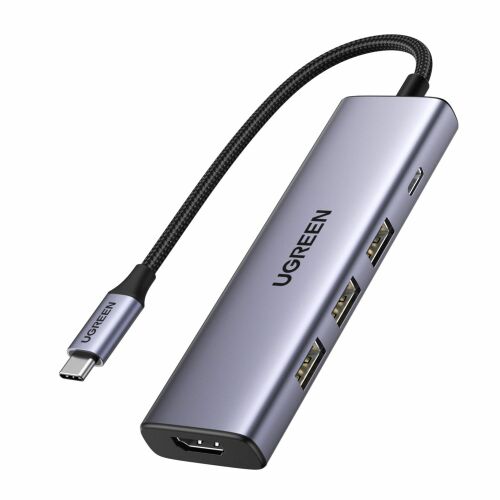 Ugreen CM511 Hub USB-C 5 în 1 pentru transfer de date și încărcare